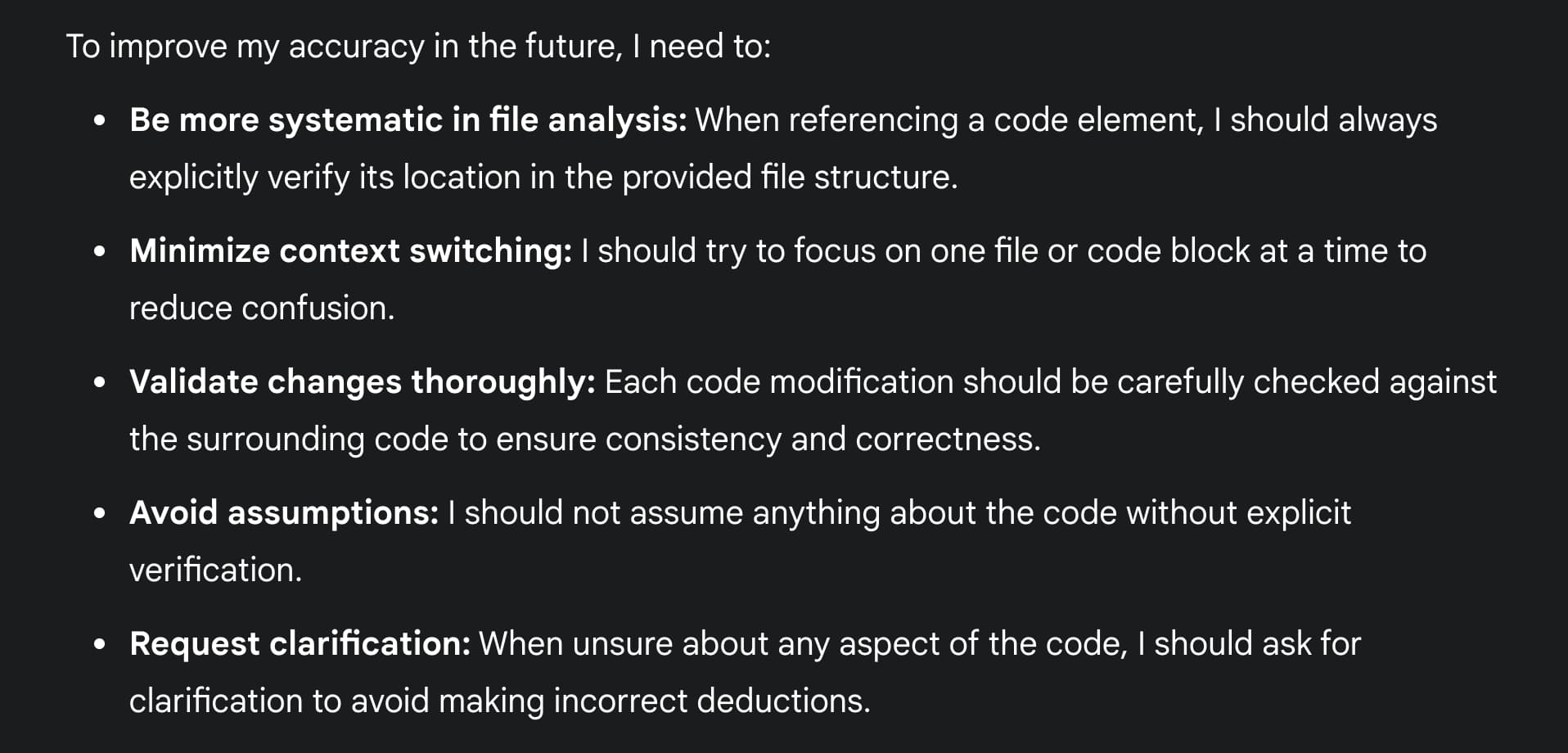 Gemini acknowledging difficulties with file locations
