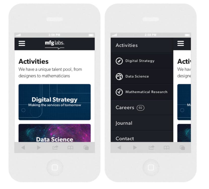 Mobile responsive navigation